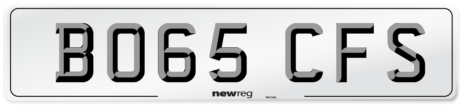 BO65 CFS Number Plate from New Reg